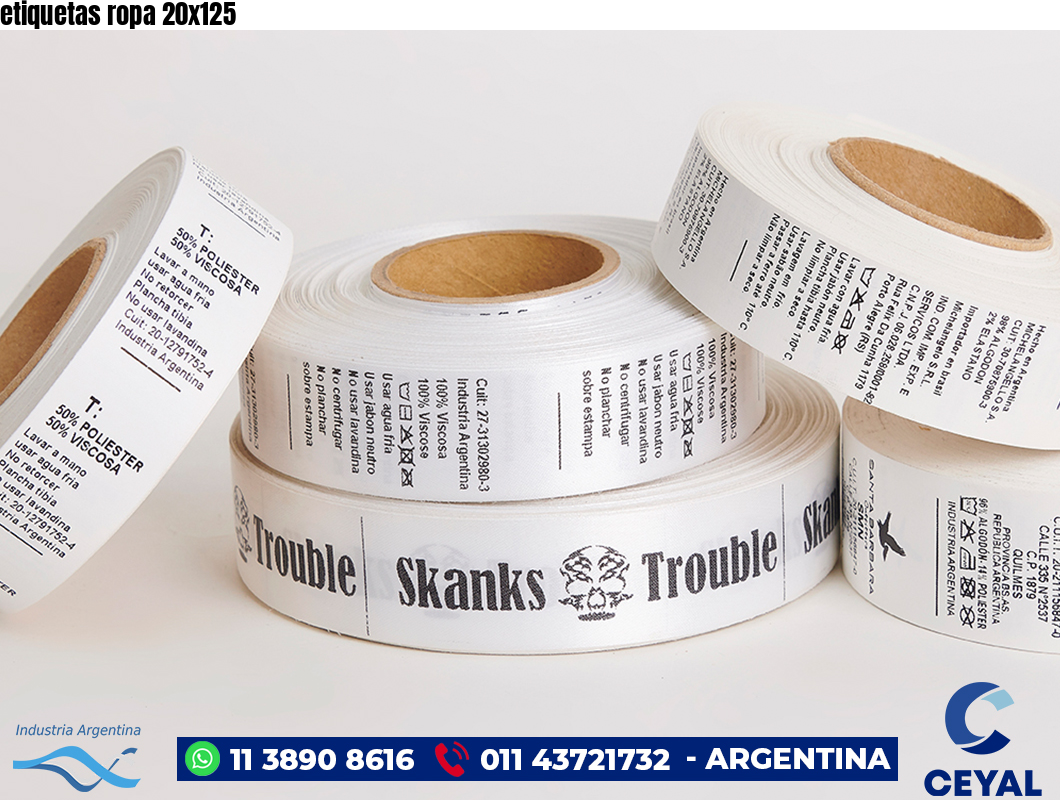 etiquetas ropa 20×125
