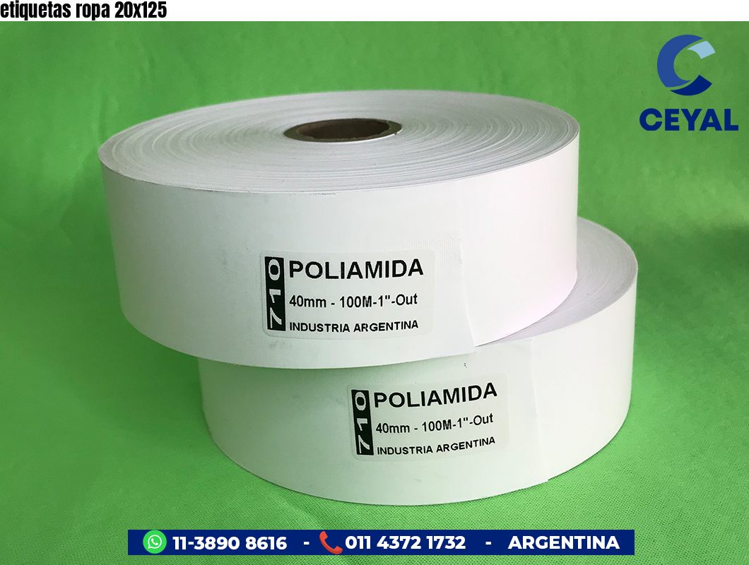 etiquetas ropa 20x125