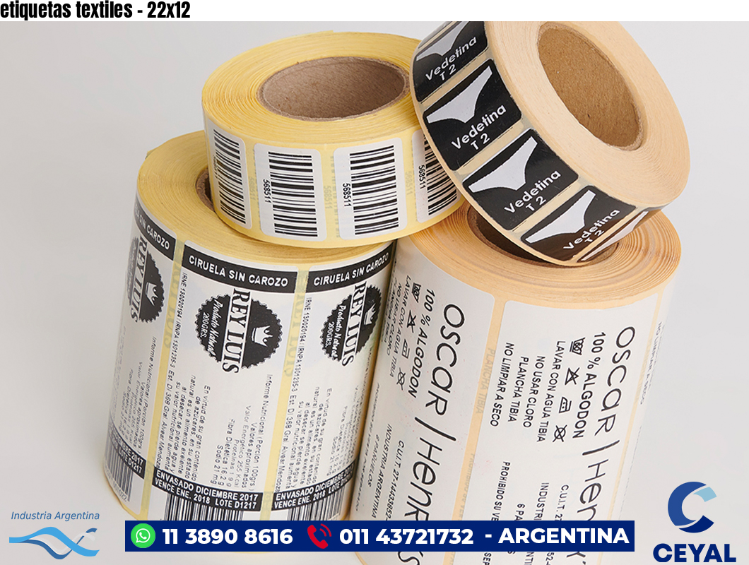 etiquetas textiles - 22x12