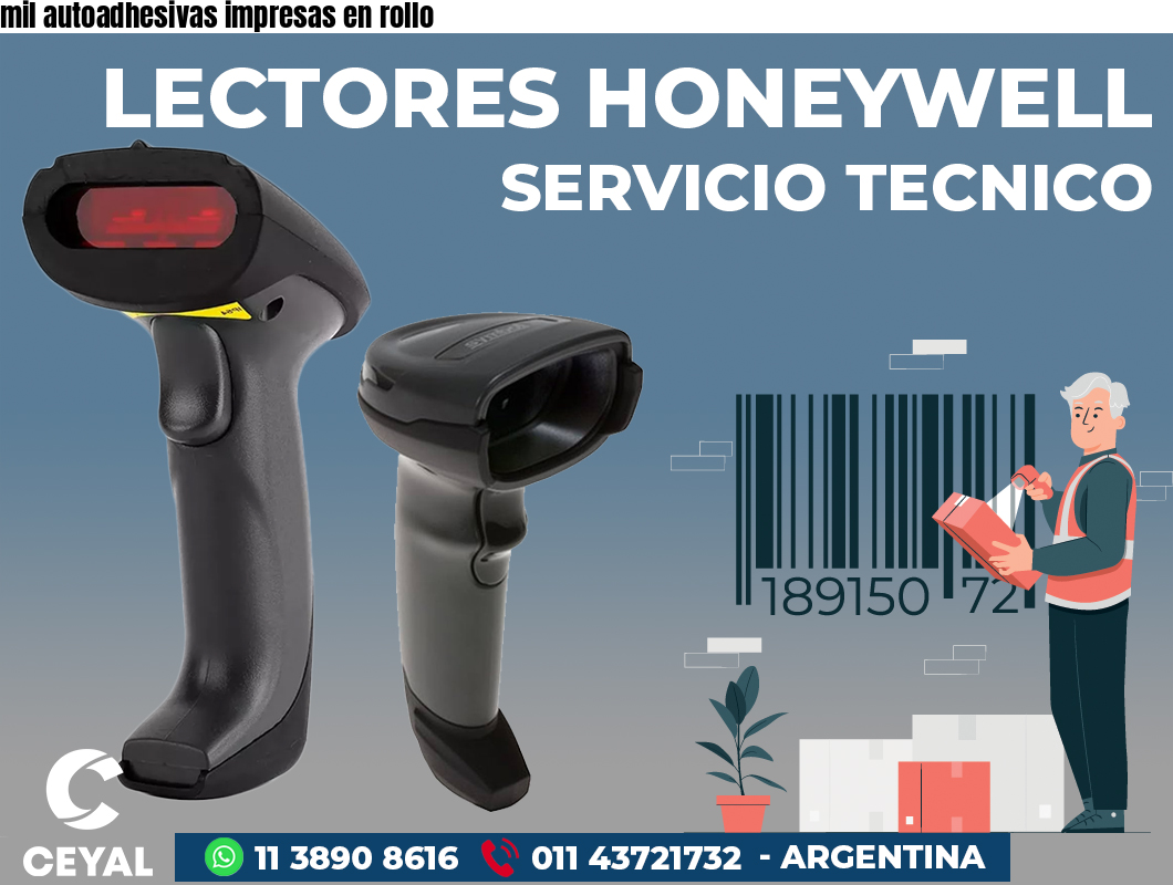 mil autoadhesivas impresas en rollo