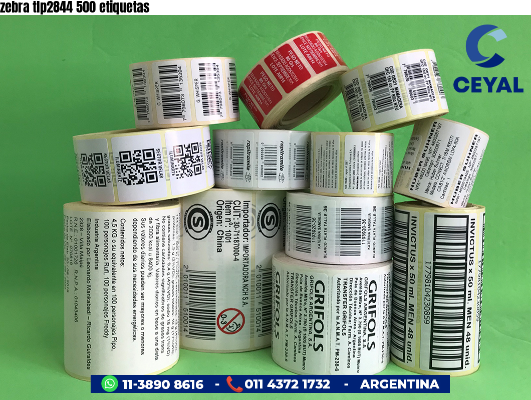 zebra tlp2844 500 etiquetas