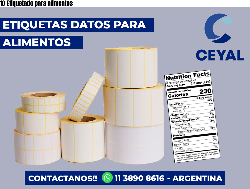 10 Etiquetado para alimentos