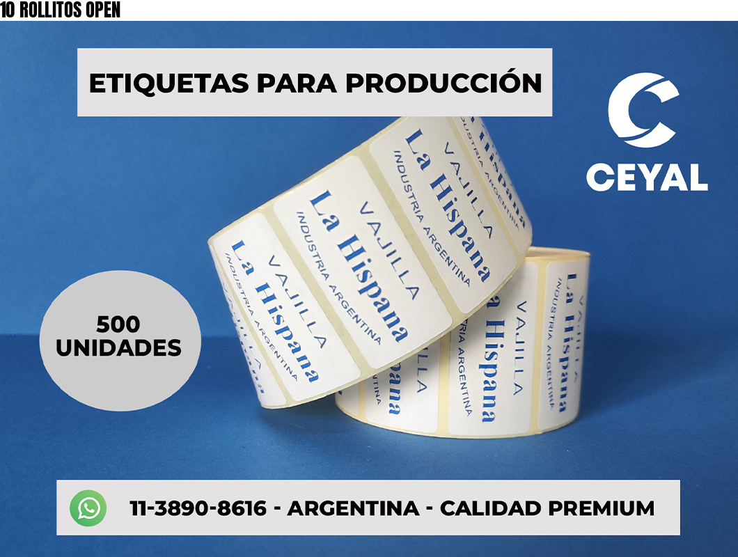 10 ROLLITOS OPEN