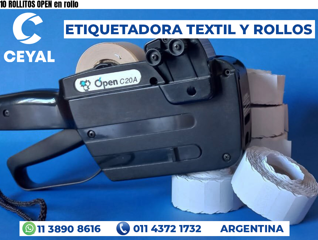 10 ROLLITOS OPEN en rollo