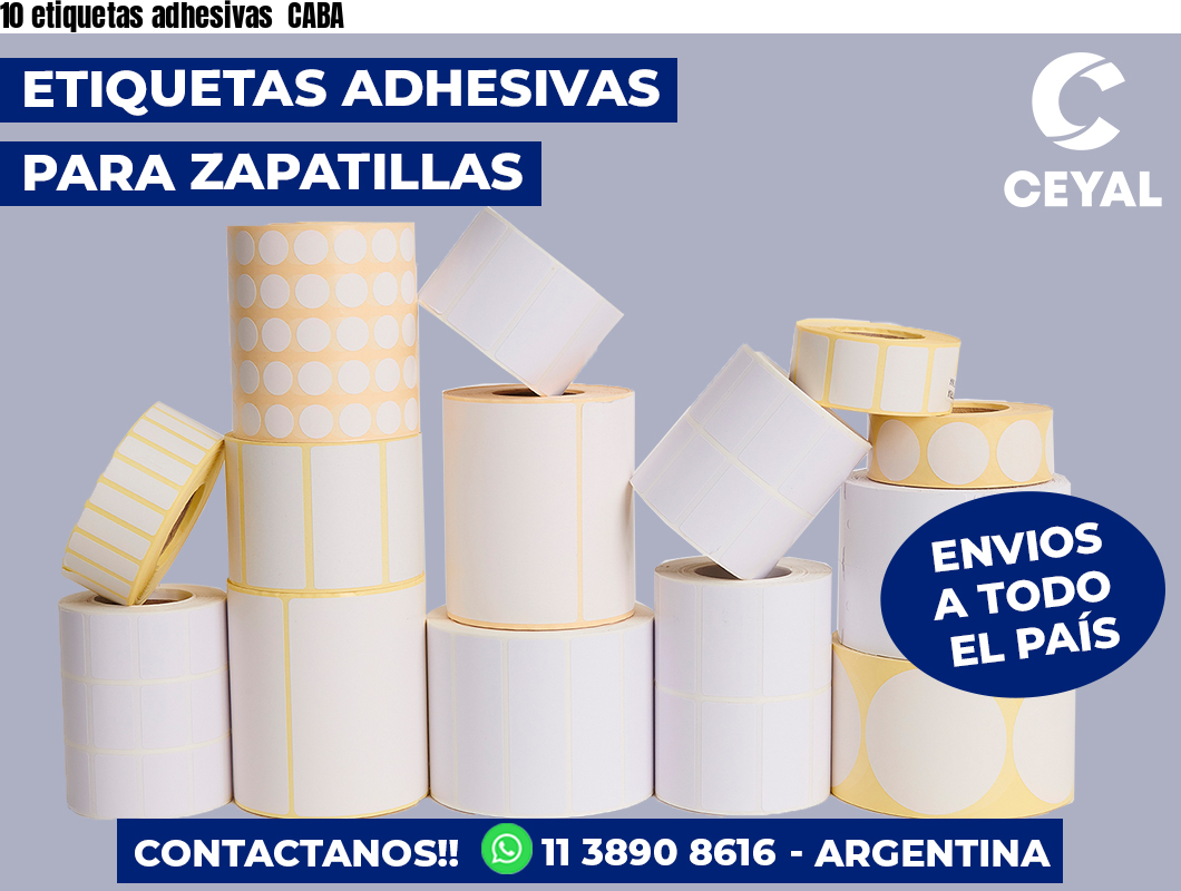 10 etiquetas adhesivas  CABA