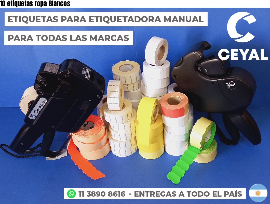 10 etiquetas ropa Blancos