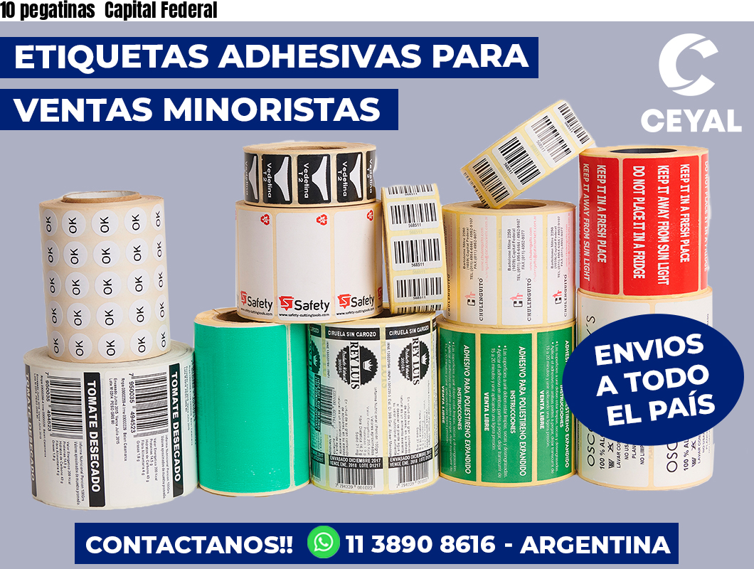 10 pegatinas  Capital Federal
