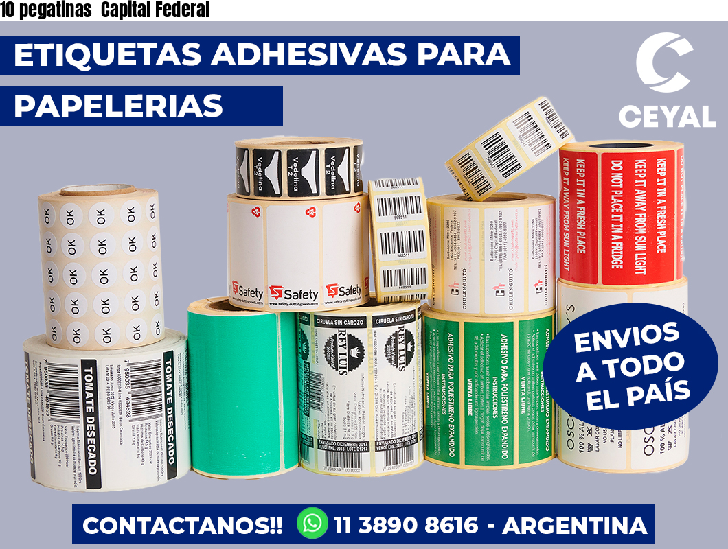 10 pegatinas Capital Federal