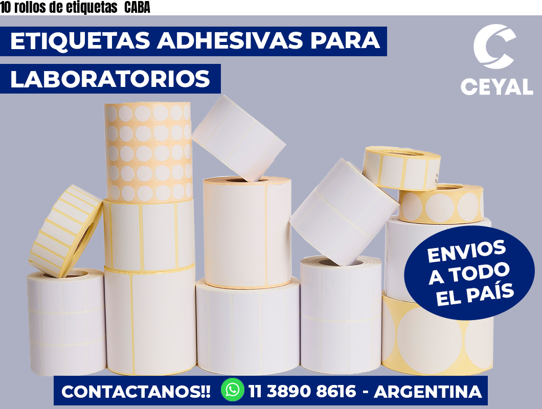 10 rollos de etiquetas  CABA