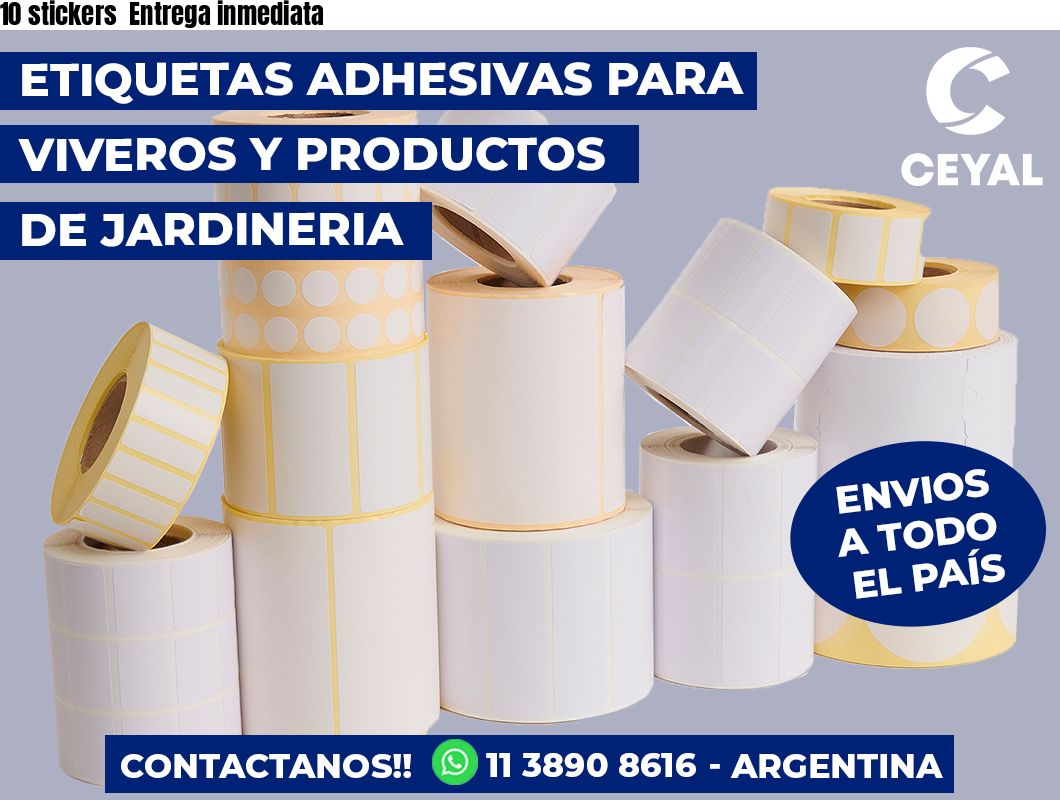 10 stickers  Entrega inmediata
