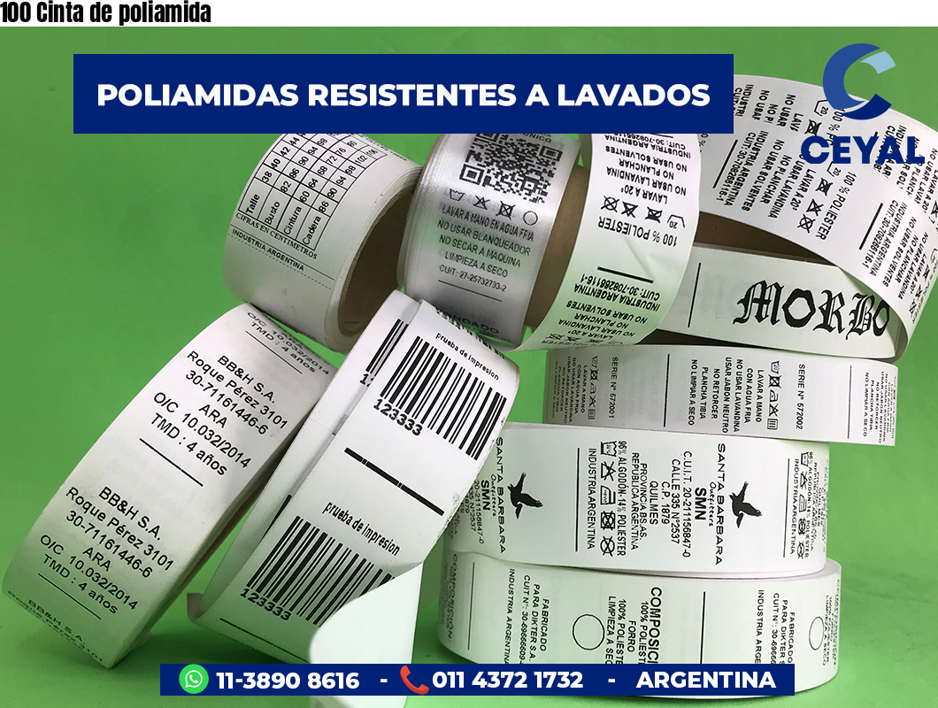 100 Cinta de poliamida