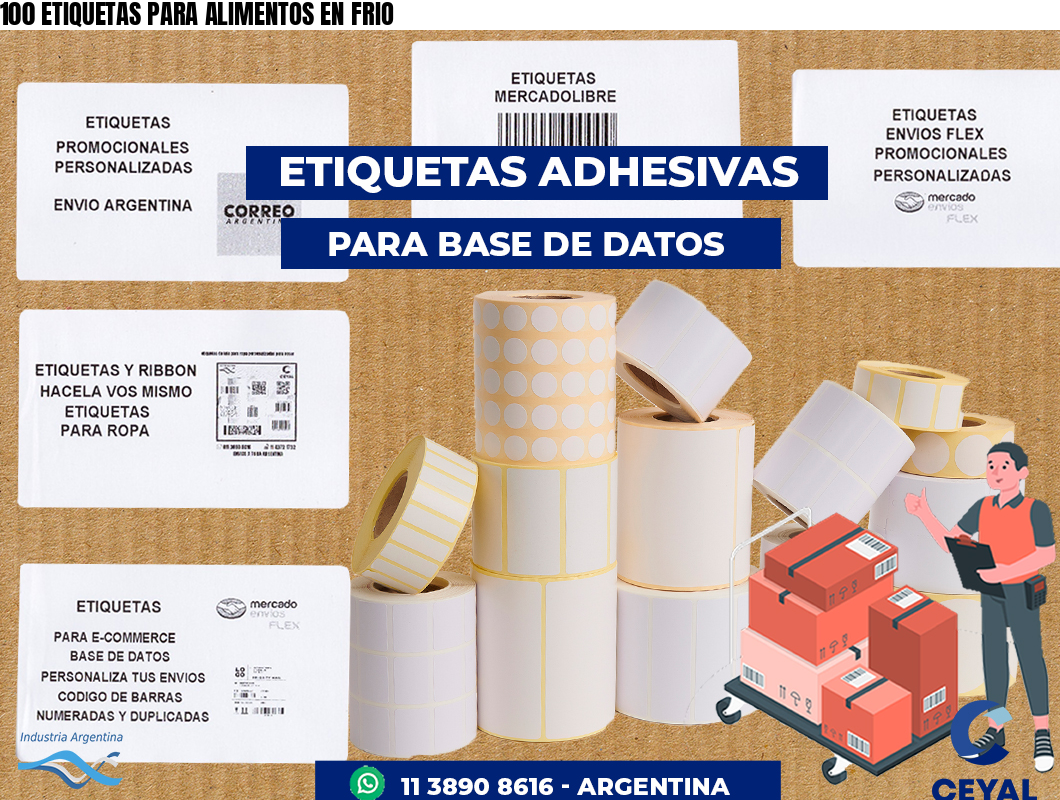 100 ETIQUETAS PARA ALIMENTOS EN FRIO