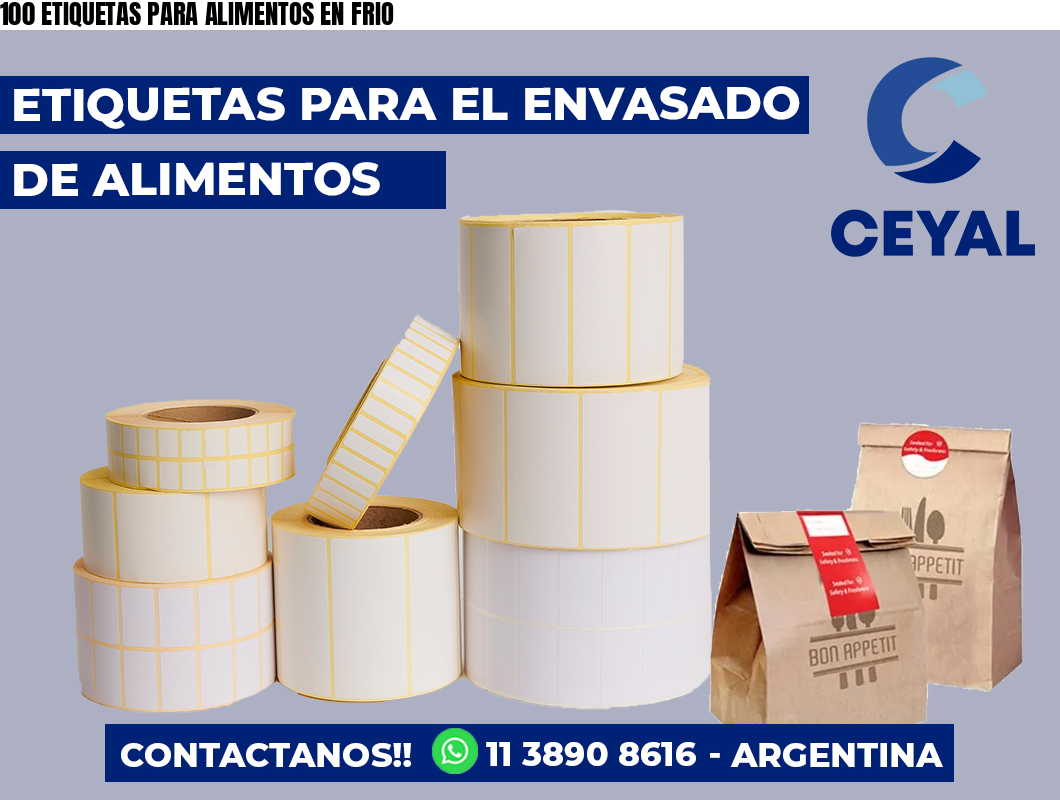 100 ETIQUETAS PARA ALIMENTOS EN FRIO