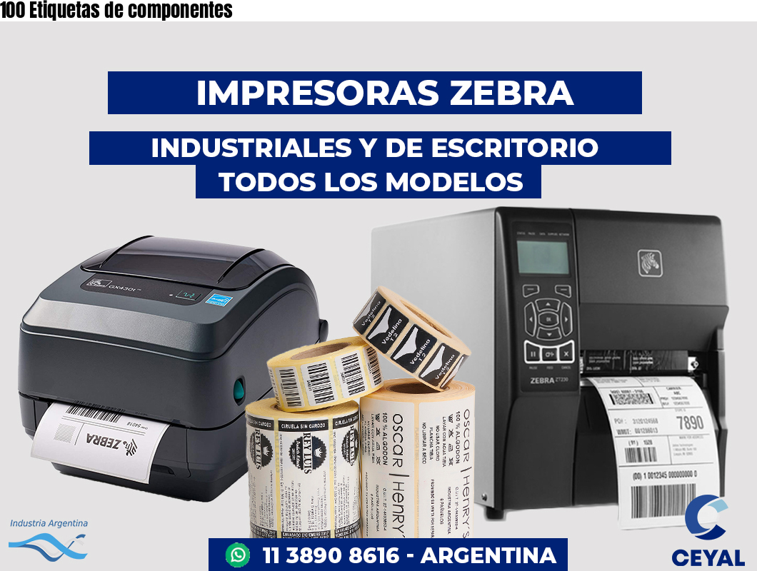 100 Etiquetas de componentes