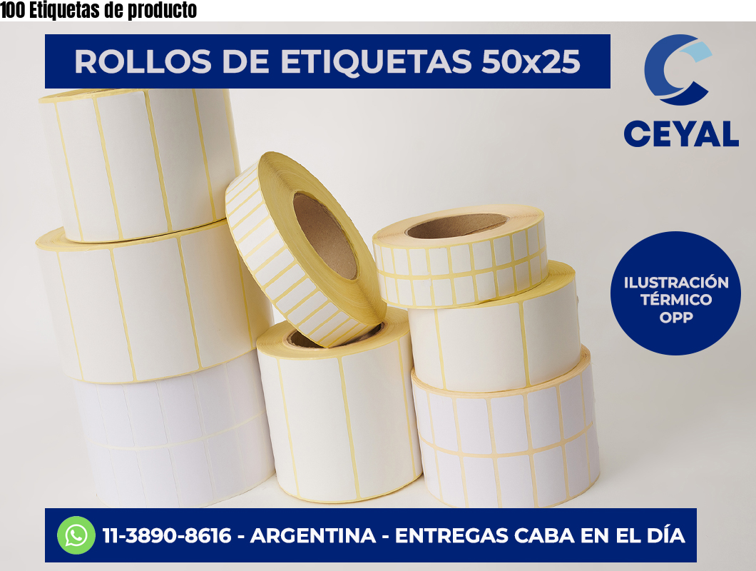 100 Etiquetas de producto