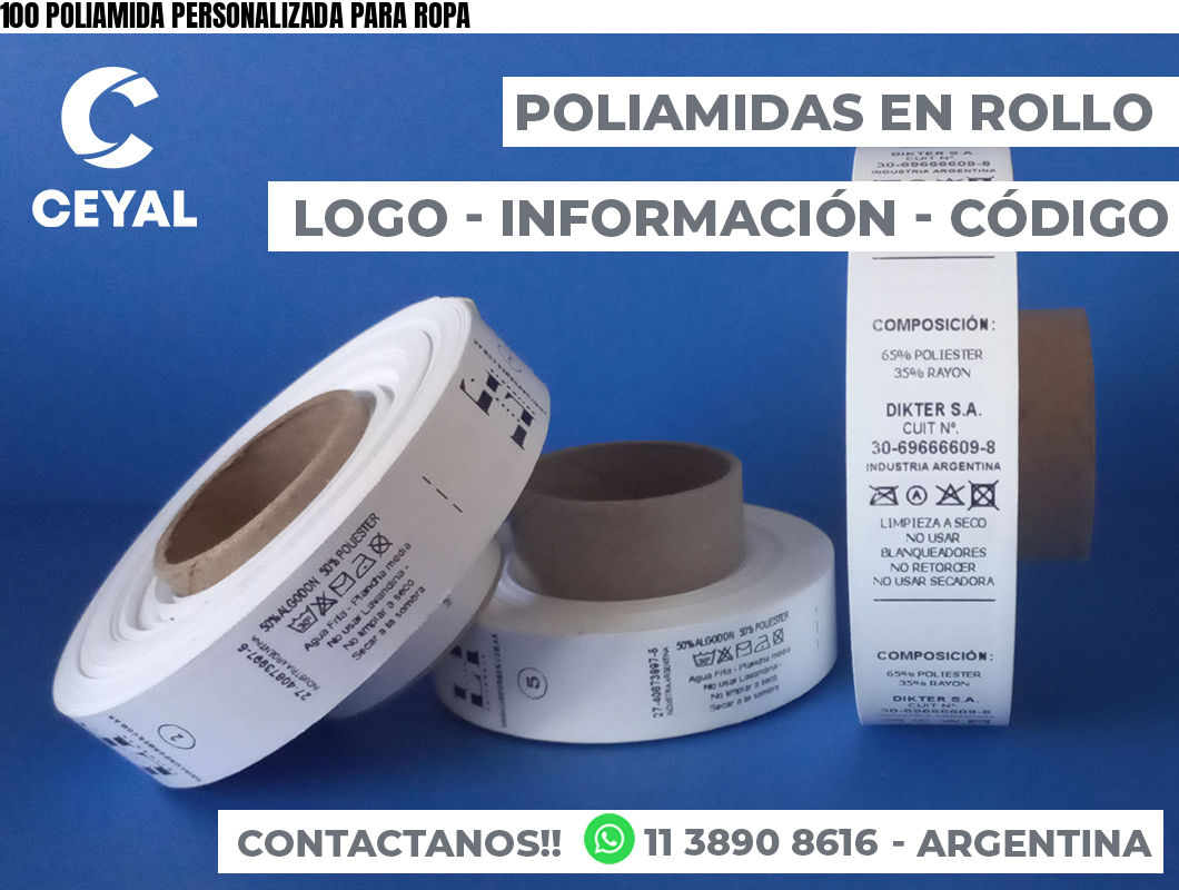 100 POLIAMIDA PERSONALIZADA PARA ROPA