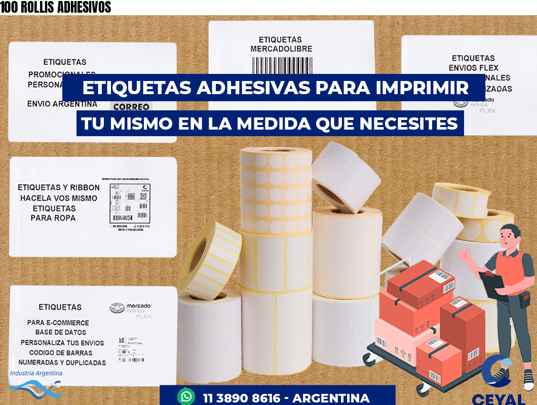 100 ROLLIS ADHESIVOS
