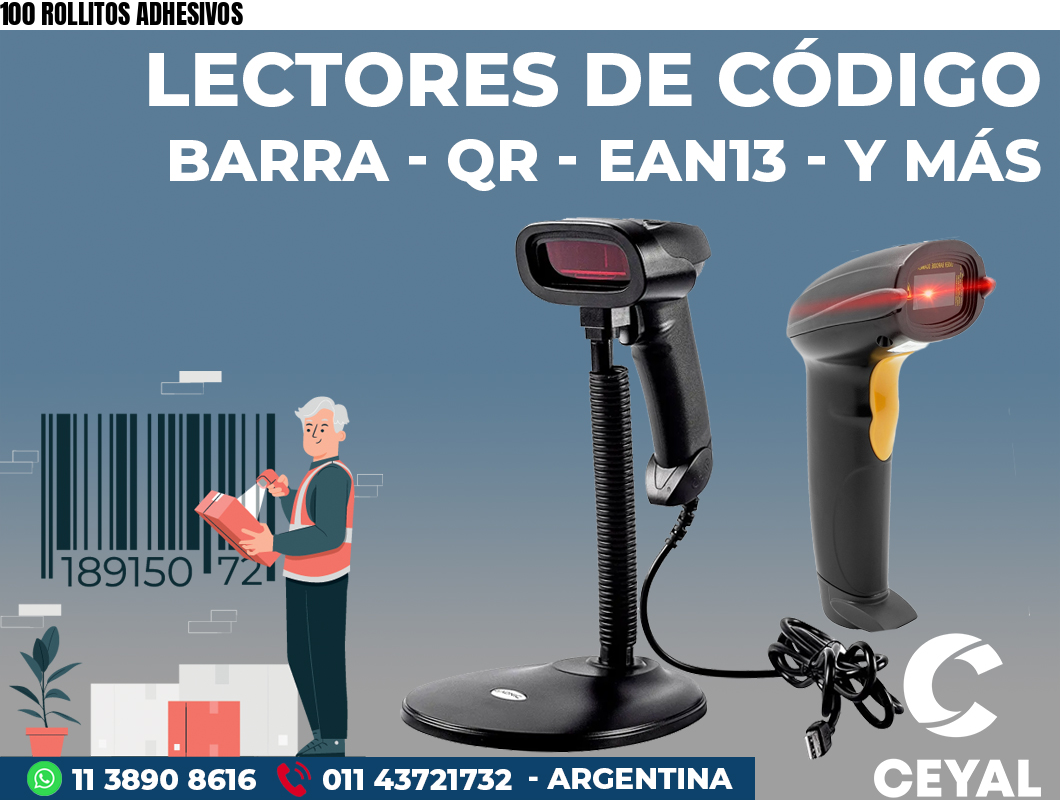 100 ROLLITOS ADHESIVOS