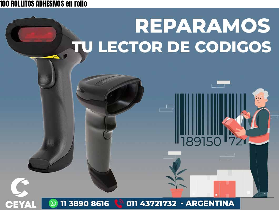 100 ROLLITOS ADHESIVOS en rollo