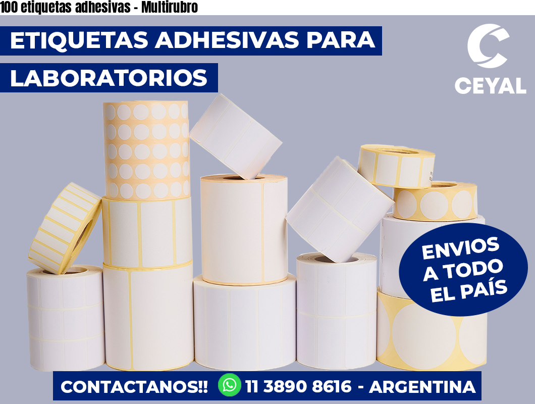 100 etiquetas adhesivas - Multirubro