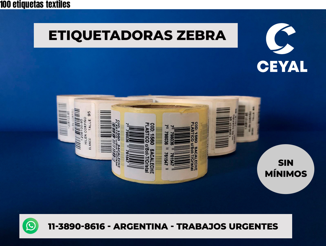 100 etiquetas textiles