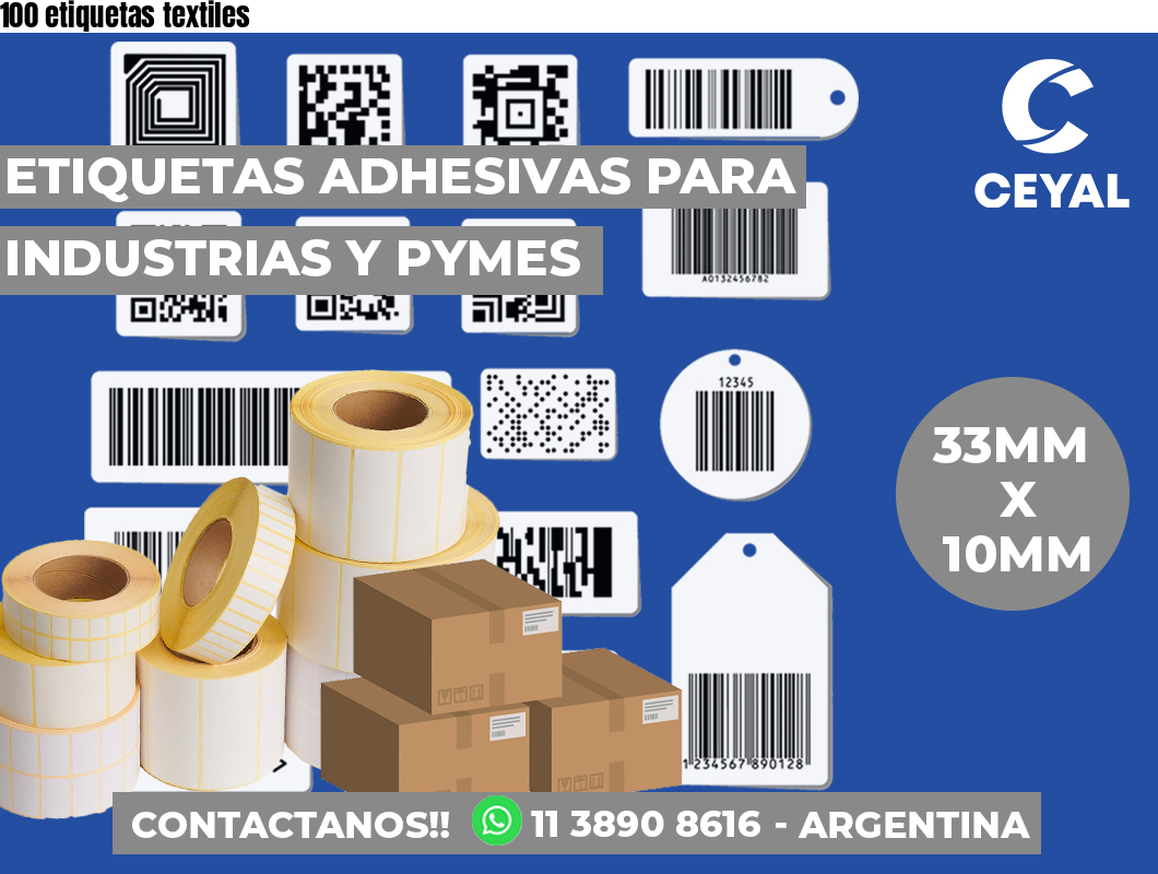 100 etiquetas textiles