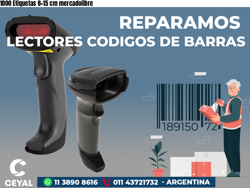 1000 Etiquetas 8×15 cm mercadolibre