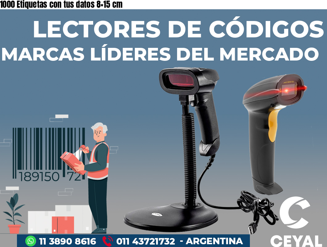 1000 Etiquetas con tus datos 8×15 cm