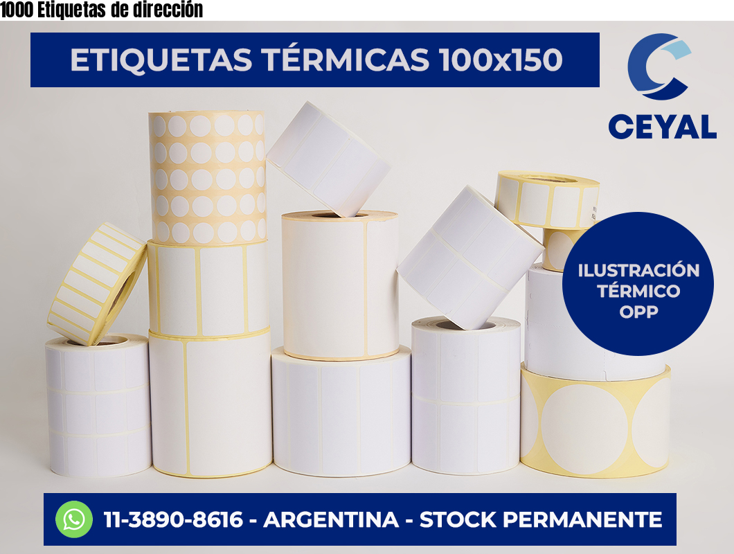 1000 Etiquetas de dirección
