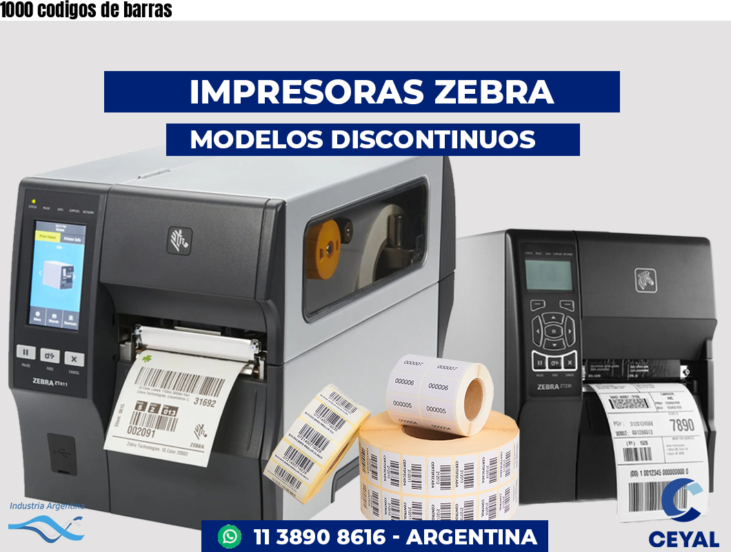 1000 codigos de barras