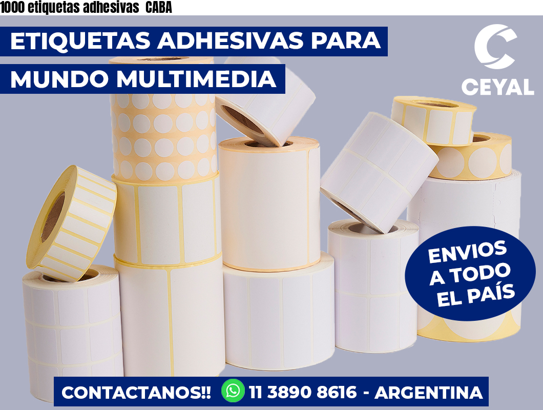 1000 etiquetas adhesivas  CABA
