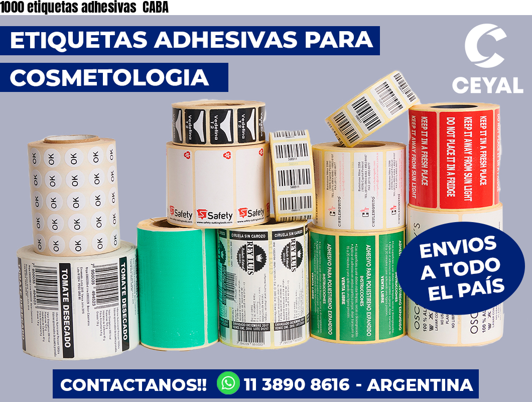 1000 etiquetas adhesivas  CABA