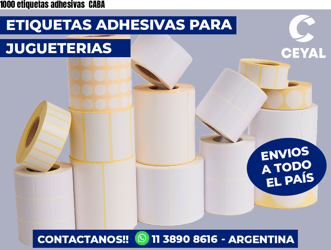 1000 etiquetas adhesivas  CABA