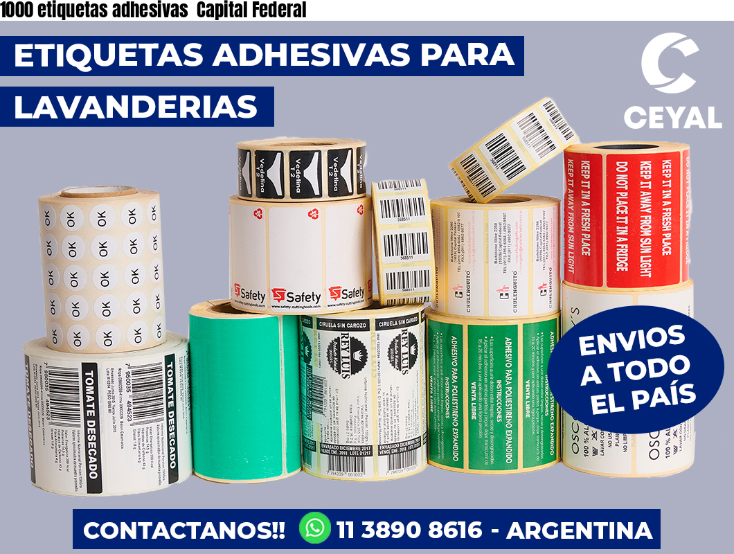 1000 etiquetas adhesivas  Capital Federal