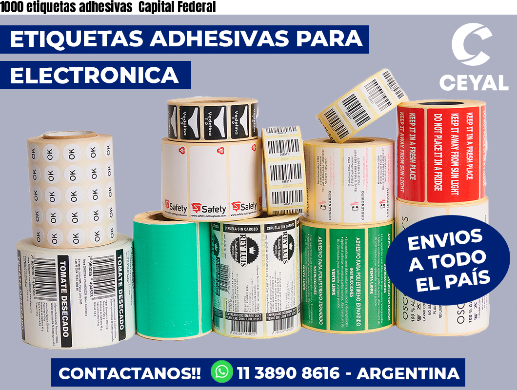 1000 etiquetas adhesivas  Capital Federal