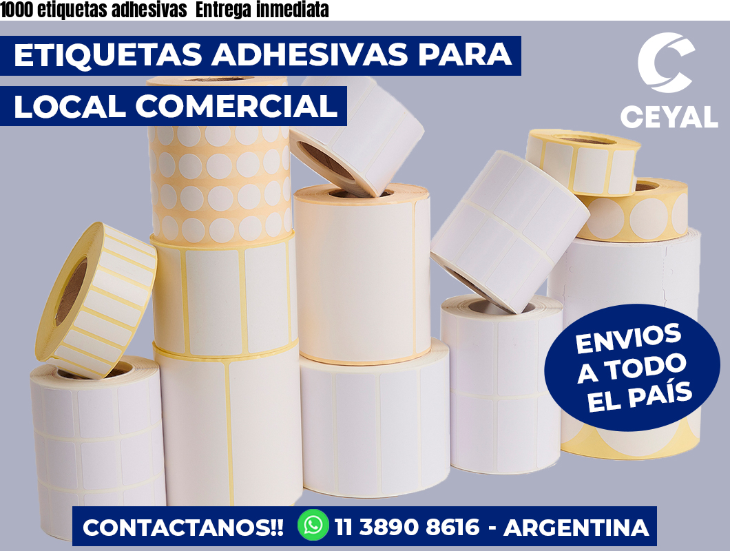 1000 etiquetas adhesivas  Entrega inmediata