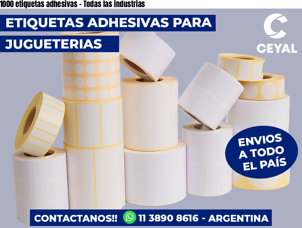 1000 etiquetas adhesivas – Todas las industrias