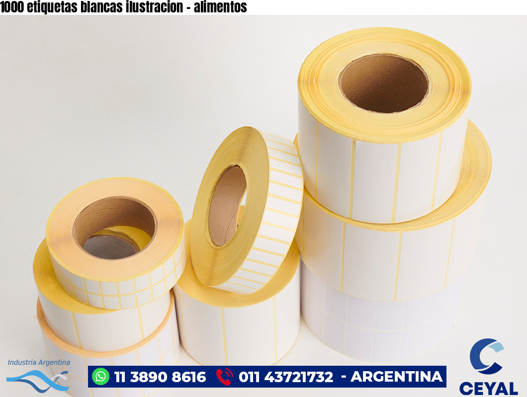 1000 etiquetas blancas ilustracion – alimentos