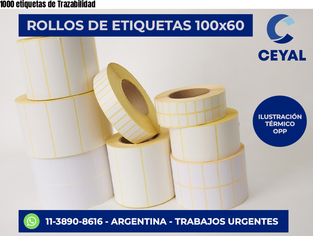 1000 etiquetas de Trazabilidad