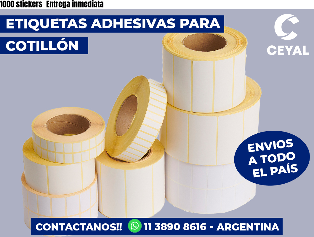 1000 stickers  Entrega inmediata