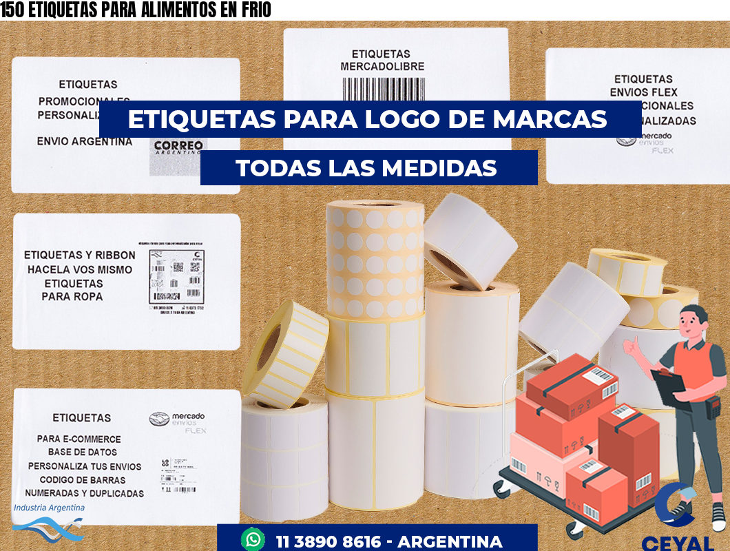 150 ETIQUETAS PARA ALIMENTOS EN FRIO