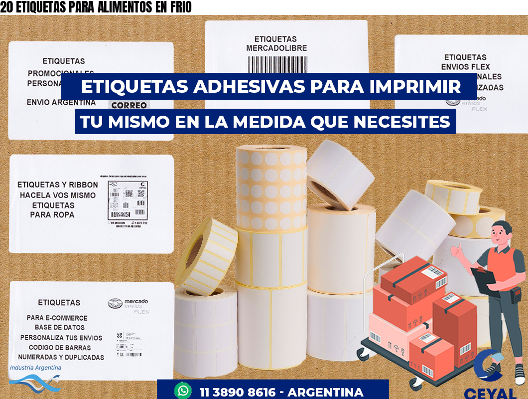 20 ETIQUETAS PARA ALIMENTOS EN FRIO