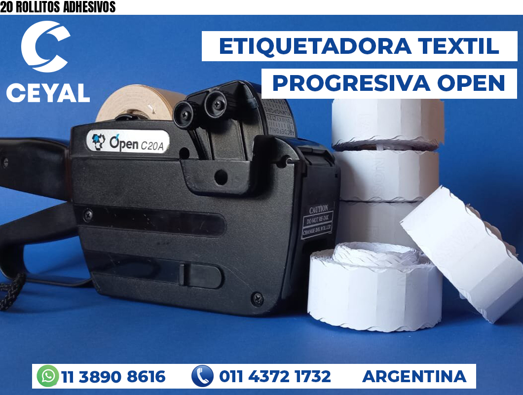 20 ROLLITOS ADHESIVOS
