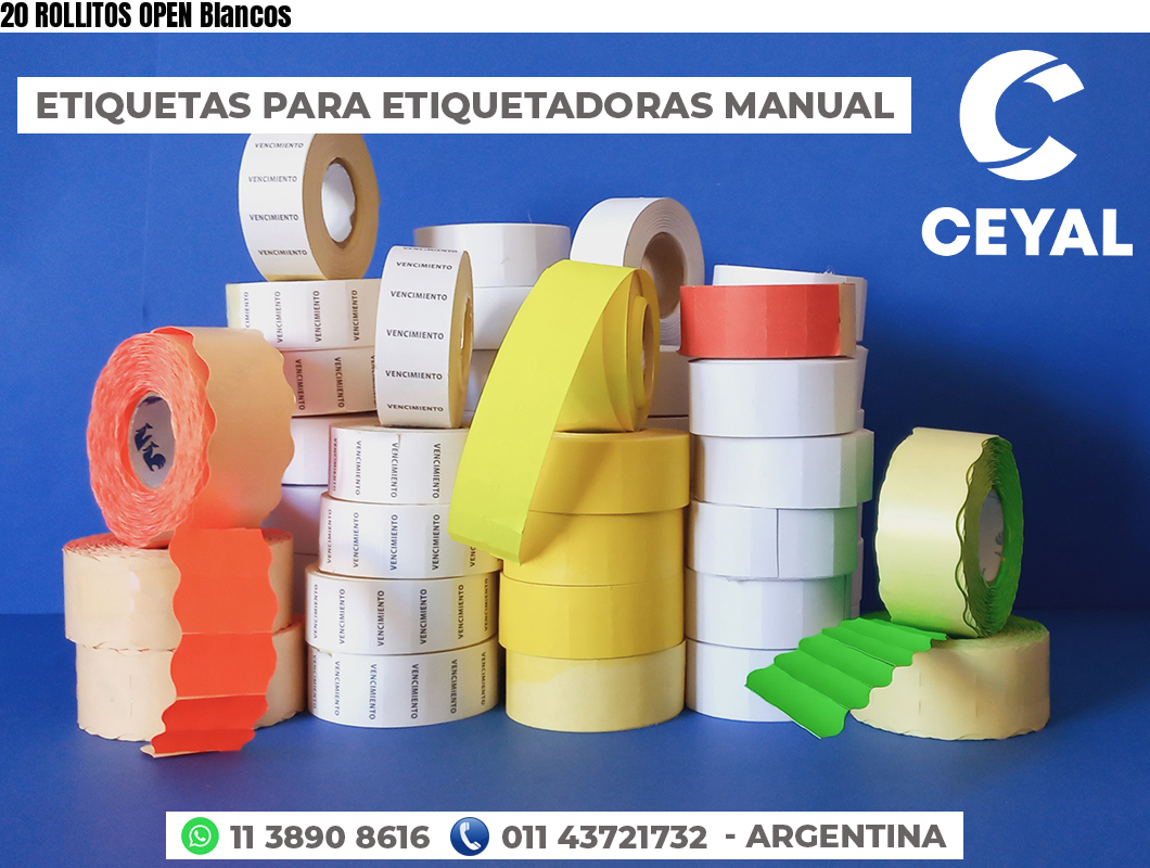 20 ROLLITOS OPEN Blancos