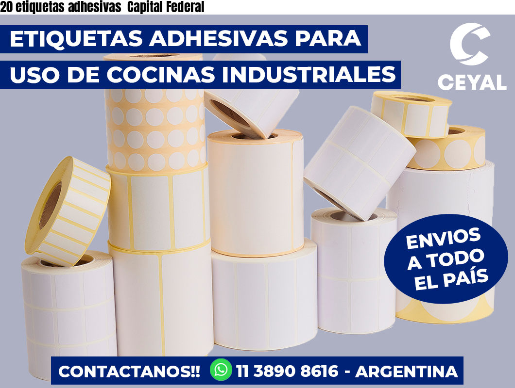 20 etiquetas adhesivas  Capital Federal