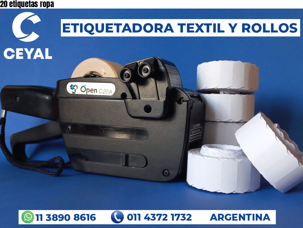 20 etiquetas ropa