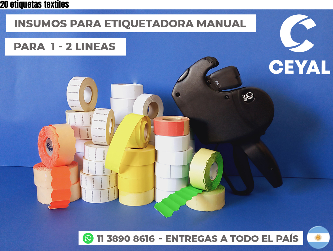 20 etiquetas textiles