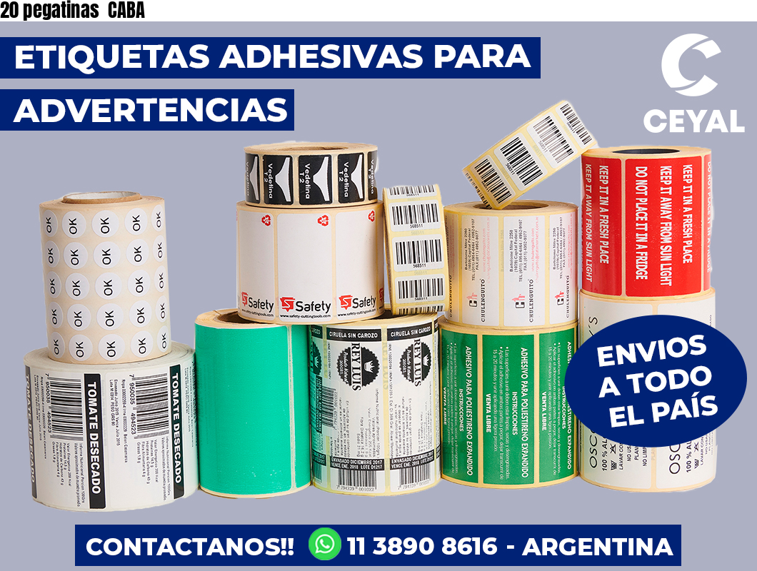 20 pegatinas CABA