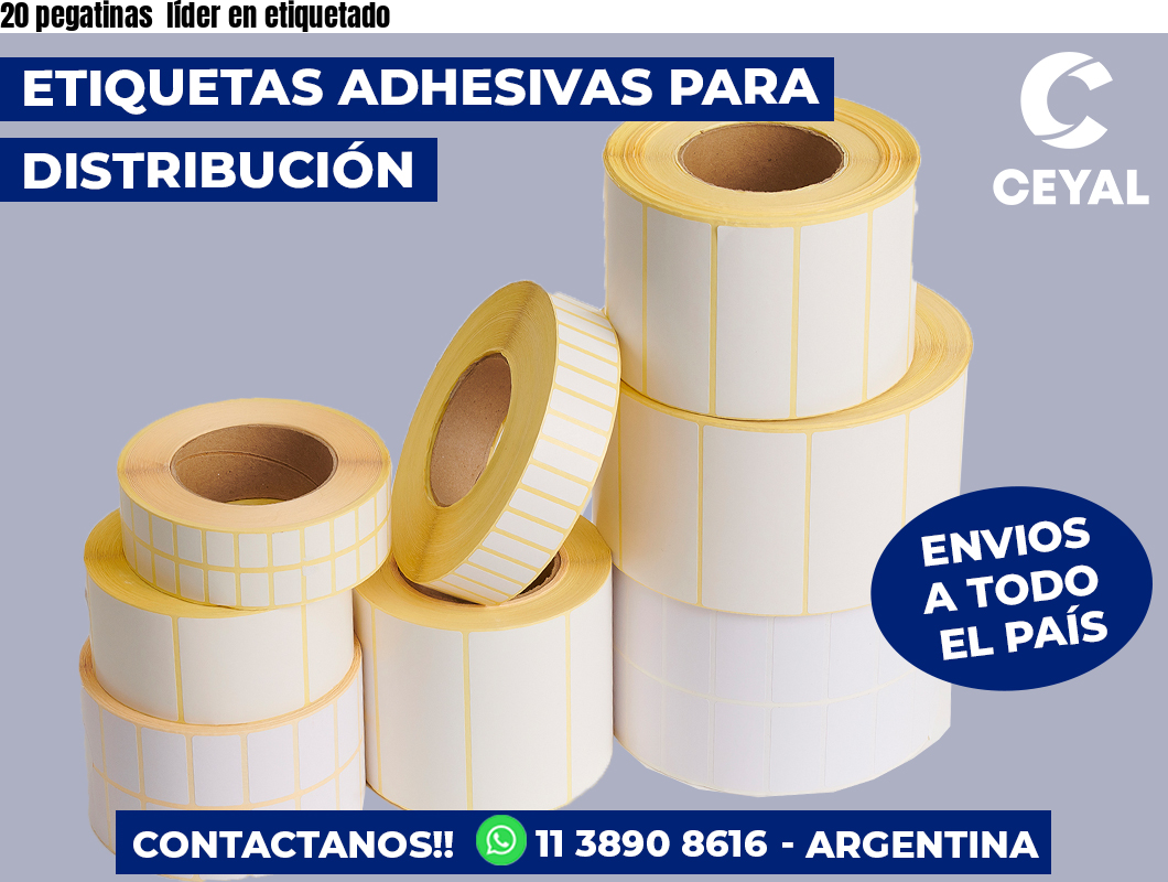 20 pegatinas líder en etiquetado