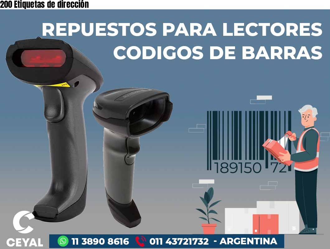 200 Etiquetas de dirección